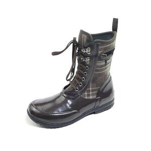 BOGS Sidney Plaid Womens Lace-Up Waterproof Boots Brown Neo-Tech Size US 7